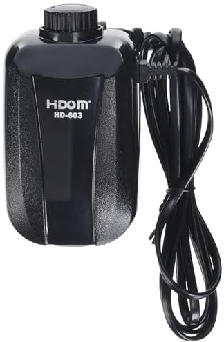 Hidom High Efficiency Quiet Adjustable Multi-Speed Twin Outlet Aquarium Air Pump - 4w 4.0 LPM