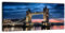 wandmotiv24 Leinwandbild Panorama Nr. 211 Towerbridge bei Nacht 100x40cm, Keilrahmenbild, Bild auf Leinwand, England London Großbritanien