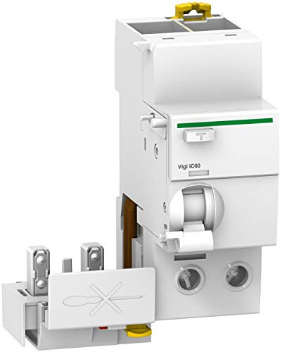 Schneider Electric A9Q11240 VIGI IC60 Bloque Diferencial, 2P, 40A, 30mA, Clase AC, 73.5mm x 36mm x 91mm
