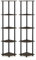 Furinno Turn-N-Tube 5-stufiges Eckregal-Mehrzweckregal, Dunkelbraune Maserung/Schwarz, 2er-Set