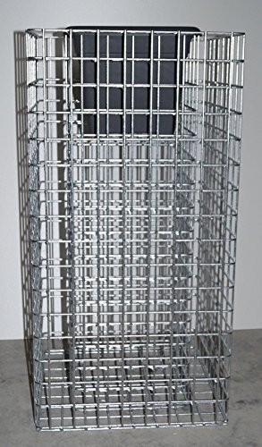 GABIONA | Gabionen-Hochbeet HBT: 82x42x42 cm | Maschenweite 5x5 cm | Eckiger Steinkorb inkl. Pflanzkübel | Verzinkter Draht