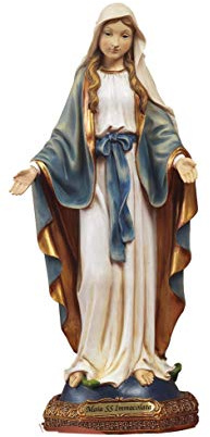 Statue der Maria Madonna der Unbefleckten 23 cm aus Harz von Paben Religious Articles