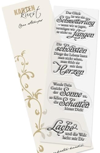 Karten-Kunst Clear Stamps KK-0082 Stempel Weise Worte Glück Silikonstempel