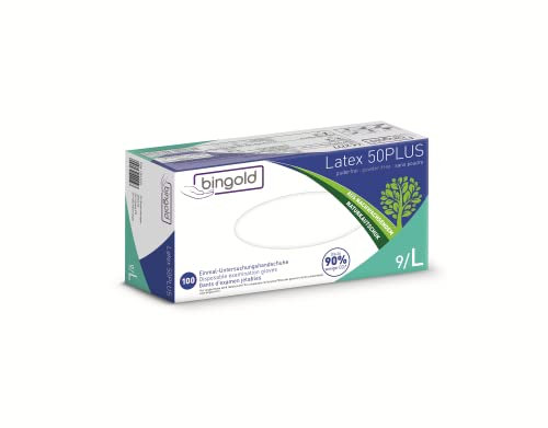 Einmalhandschuhe Latex 50PLUS natur 100-er Box