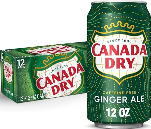 Canada Dry Ginger Ale 355ml Cans (12 Pack) | Imported Soft Drink | Caffeine Free | Refreshing Sparkling Beverage