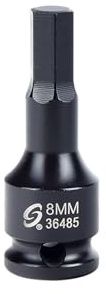 SUNEX 36485 3/20,3 cm Drive Objectif-8 mm hexagonale Douille à impact