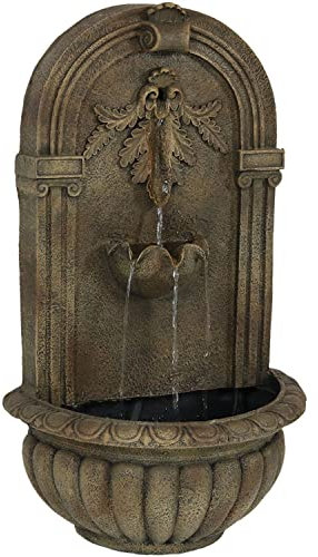 Florence Outdoor Wall Fountain Florentine Stone Finish