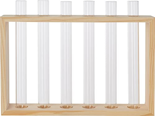 VBS Vase Reagenzglashalter Cube Glas Reagenzglas Blumenvase DIY 20x12,5x4cm