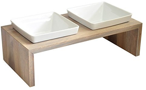 Wolters Cat & Dog Meshidai True Doppelnapf grau L - 2 x 2,1l für Hunde