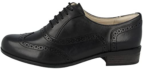 Clarks Damen Hamble Oak Schnürhalbschuhe, Schwarz (Black Leather), 39 EU