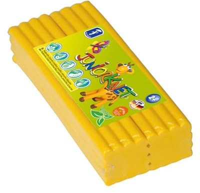 Feuchtmann JUNiORKNET Jumbo-Pack in Gelb | 500g weiche Kinderknete im Vorteilspack | vegane glutenfreie Spielknete | Nicht trocknende Knete | ungiftige Modelliermasse | ab 2 Jahren