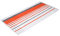 Gözze - Strandtücher, 2er-Set, 100% Baumwolle, Berlin, Streifen, 50 x 100 cm - Orange/Anthrazit