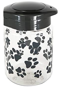 Lixit Food and Treat Storage Jars for Dogs, Cats, Small Animals and Birds. (64oz, Grey)