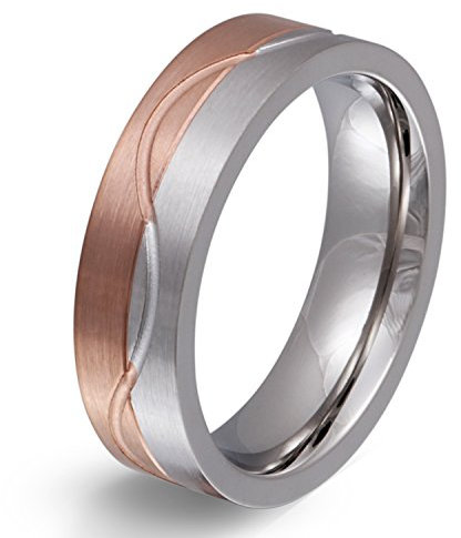 Ein schöner zweifarbiger Hochzeitsring, Ehering, Trauring - Muster-68 (21,6)