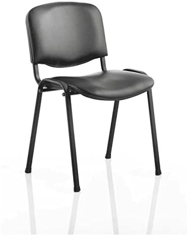 Dynamic BR000062 ISO Stacking Frame Chair Without Arms - Black/Vinyl