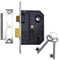 Union Locks 2295 2-Lever Mortice Sash-Lock 76mm - Chrome Finish