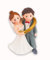 Bride Bridal Couple with Ring Cake Topper ***Table Decoration