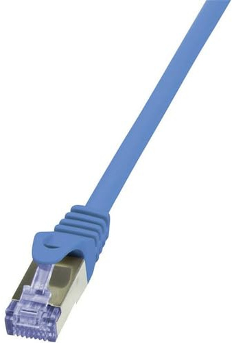 LogiLink CQ3036S Cat.6A 10G S/FTP PIMF PrimeLine Ethernet Cable, 1 Meter Length, Blue