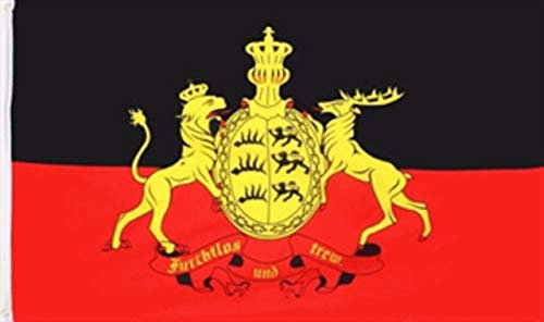 flaggenmeer® Flagge Königreich Württemberg 80 g/m² ca. 90 x 150 cm