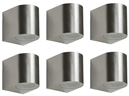 6er Set Ranex SMD-LED Wandleuchte Metall, downlight, 160Lm, warm, IP44, 5000.466-6