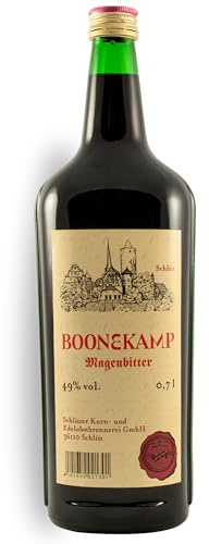 Schlitzer Boonekamp Magenbitter – Kräftiger Kräuterlikör (0,7L, 49% Vol.) – Intensiver Bitterlikör mit würzigen Kräuternoten, traditionell destilliert, ideal als Digestif