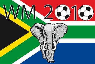 WM 2010 Fanfahne Südafrika Motiv2 Fahne Flagge Grösse 1,50x0,90m