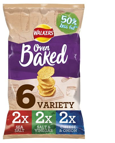 Walkers Baked Variety Multipack Crisps, 6 x 25 g