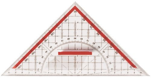 5x Geo-Dreieck Geometriedreieck mit Griff groß