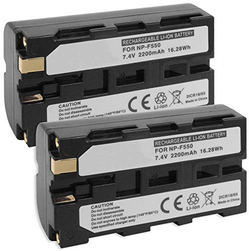 2X Batterie NP-F550 mit Infochip Compatible avec Sony CCD-TR / DCR-VX... / DSC-CD... - Voir liste!