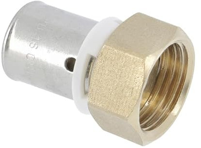 Raccord à sertir pour PER droit écrou libre F 25-26x34