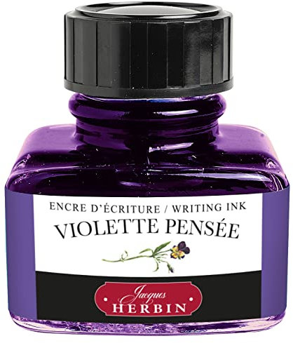 Jacques Herbin 13077T- 30ml Bottle of Ink for Fountain Pens and Rollerball Pens - Violette Pensee