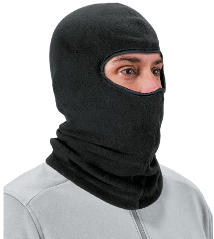 Ergodyne Thermo-Sturmhaube - Winter-Face-Mask mit Hood - Schwarz - Unisex-Erwachsene - Wintersport - Outdoor-Enthusiasten