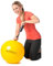 PEZZI Pezziball 42 cm gelb + Pumpe Therapie Reha Büro Gymnastik Ball Sitzball