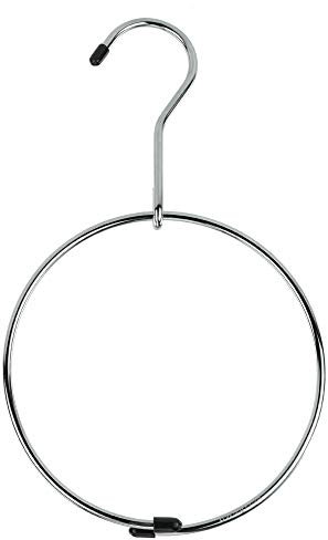 Hangerworld 3 Chrome Metal Belt Ring Holder Belt Scarf Jewellery Accessory Coat Clothes Hanger.