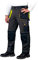 Leber & Hollman Herren Arbeitshose LH-FMN-T B, 65% Polyester 35% Baumwolle 270 g/m2, Bundhose mit Taschen für Knieschoner, 9 Multifunktionstaschen+ Schlaufe und Schlüsselhaken, Grau-Schwarz-Gelb, 58