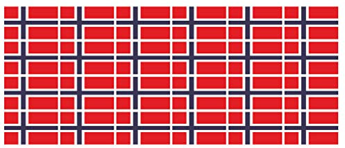 INDIGOS UG - Mini Aufkleber Set - Pack glatt - 33x20mm - selbstklebender Sticker - Norwegen - Flagge - Banner - Standarte fürs Auto, Büro, zu Hause und die Schule - 24 Stück - für Auto, Laptop