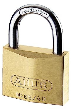 ABUS 11855 Edelstahl Bügel Messing Vorhängeschloss, kardiert, 40mm