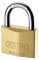 ABUS 11855 Edelstahl Bügel Messing Vorhängeschloss, kardiert, 40mm