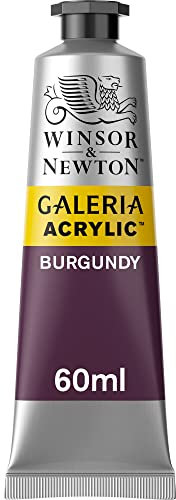 Winsor & Newton 2120075 Galeria Acrylfarbe, hohe Pigmentierung, lichtecht, buttrige Konsistenz, 60 ml Tube - Burgunderrot
