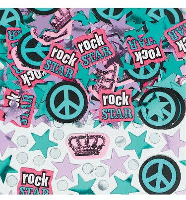 14g Konfetti * ROCKSTAR * für Kindergeburtstag und Motto-Party // Girls Rock Deko Tischdeko Dekoration