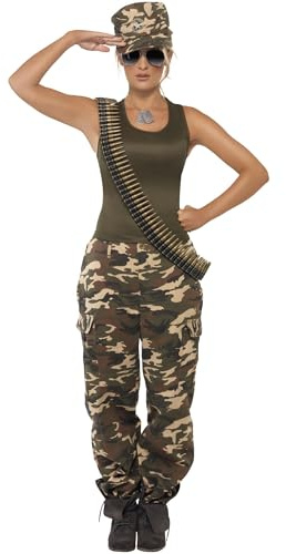 Deluxe Khaki Camo Costume, Female (XS)