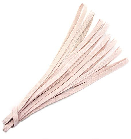 HAND ® Light Salmon Pink/Skin Colour Extra Strength Max Stretch Flat Elastic, 9mmW, 57g- Appx 5 Meters – Pack of 3