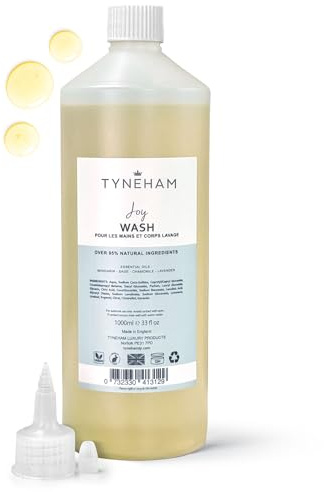 TYNEHAM Joy Hand and Body Wash 1000ml Refill Bottle – Natural Moisturising Handwash for Men & Women, Hydrating Vegan Body Wash, Cruelty-Free Shower Liquid Soap, Bathroom Soap for Women Made in England