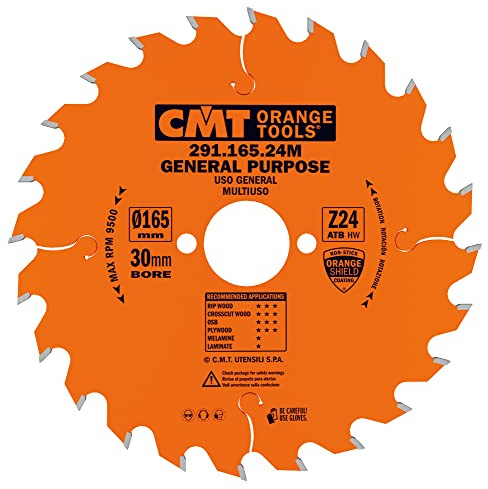CMT ORANGE TOOLS 291.165.24M - UNIVERSELL-HANDKREISSÄGE - QUERSCHNITT 165X2.6X30 Z24 15° WECHSELZAHN