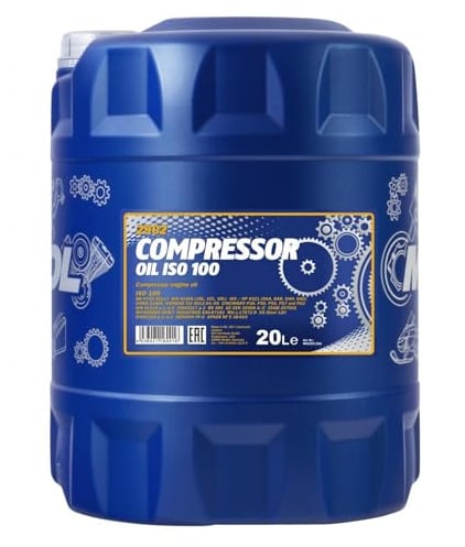MANNOL 2902 Kompressoröl ISO 100 mineralisch, für Kolbenkompressoren, 20L | Nach DIN 51506 VBL, VCL, VDL, auch für Druckluft- und Hydrauliksysteme, mit Verschleiß- und Korrosionsschutz
