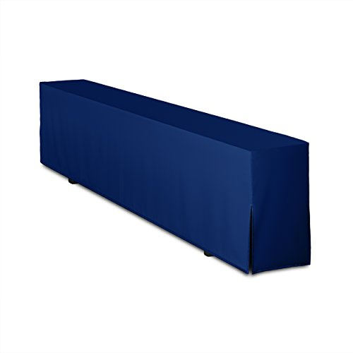 TexDeko® gepolstert Bierbankhusse Premium für Bierzeltgarnitur 220cm strapazierfähig Festzeltgarnitur Blickdicht waschbar (Blau)