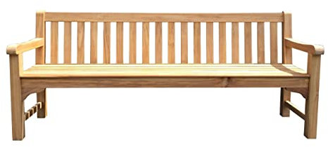 GRASEKAMP Qualität seit 1972 Gartenbank Teak XL 200 cm Gartenmöbel Holzbank Sitzbank Parkbank