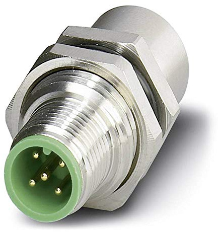 PHOENIX CONTACT SACC-5P-DSI-M12MS/FS-M16 Sensor/Aktor-Schaltschrankdurchführung, Stecker auf Buchse, 5 Polig, M12, A Kodiert, Bipolare/Schraubmontage mit M16 Gewinde