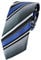 TigerTie Designer Krawatte - Tie Binder blau silber grau weiss schwarz gestreift