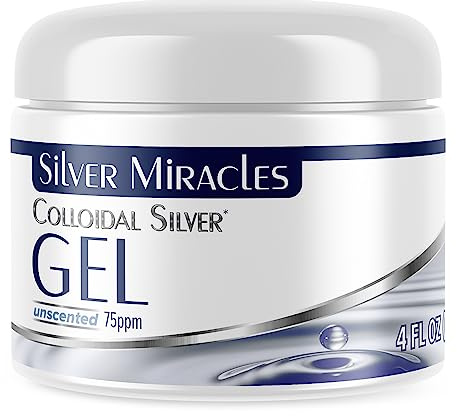 Silver Miracles - Colloidal Silver Gel - Nano Silver Gel Wound Care - Healing Ointment for Burns & Irritated Skin - for All Skin Types - 4 Oz Unscented